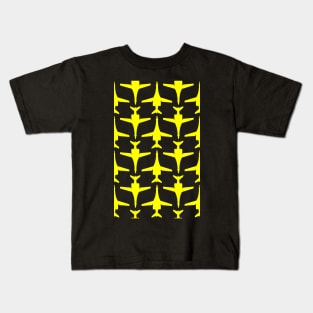 Rockwell B-1 Lancer - Yellow & Black Pattern Unswept Design Kids T-Shirt